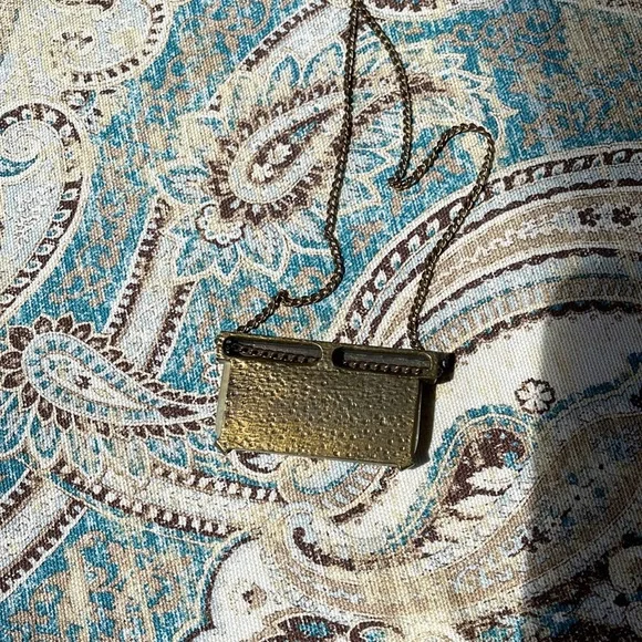 Silpada Brass horn or stone Eclipse pendant on copper brass chain - Picture 9 of 9